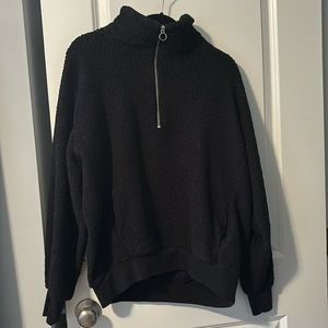 Express Sherpa quarter zip sweatshirt